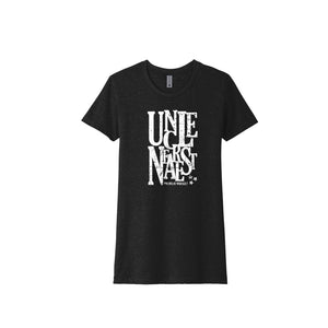 Ladies Vertical UN T-Shirt - Black